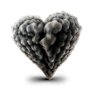 Black Broken Heart With Smoke PNG Vgm PNG
