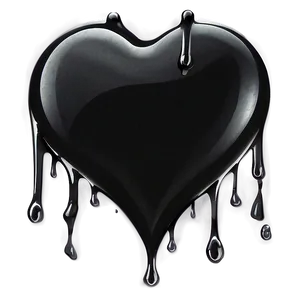 Black Broken Heart With Tears Png 52 PNG image