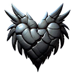 Black Broken Heart With Wings PNG Cwk85 PNG