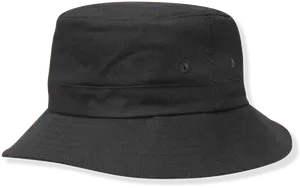 Black Bucket Hat Isolated