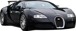 Black Bugatti Veyron Side View