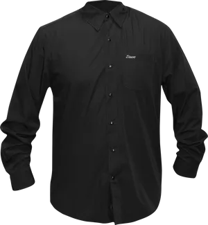 Black Button Up Dress Shirt PNG