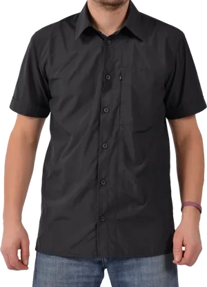 Black Button Up Shirt Mannequin PNG image