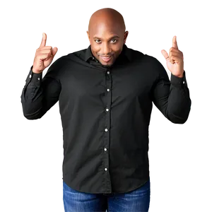 Black Button-up Shirt Png 26 PNG image