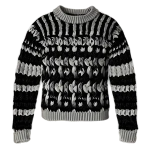 Black Cable Knit Sweater Png 73 PNG image