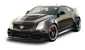 Black Cadillac C T S V Coupe PNG image