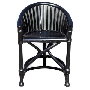 Black Cafe Chair PNG 06282024