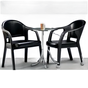 Black Cafe Chair PNG Jgg
