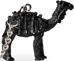 Black Camel Keychain Figure