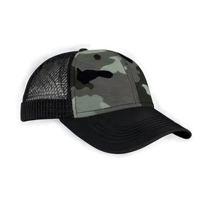 Black Camo Trucker Hat PNG 06282024