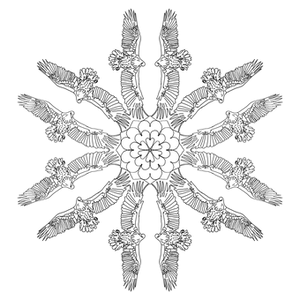Black Canvas Mandala Background PNG image