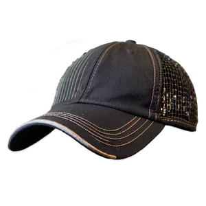 Black Cap With Mesh Panels PNG 06122024 PNG