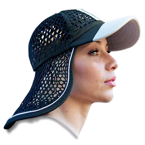 Black Cap With Mesh Panels PNG 06122024 PNG