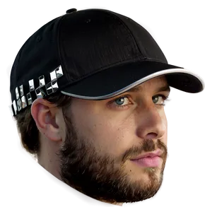 Black Cap With Reflective Details PNG Cnm PNG