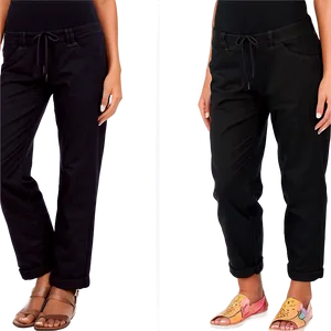 Black Capri Pants PNG 06212024