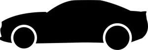 Black Car Silhouette Side View PNG image
