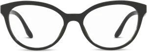 Black Cat Eye Eyeglasses Transparent Background PNG image