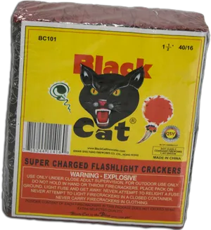 Black Cat Firecrackers Pack PNG image