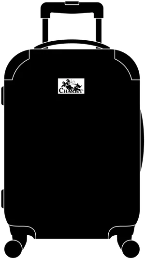 Black Chariot Brand Suitcase PNG