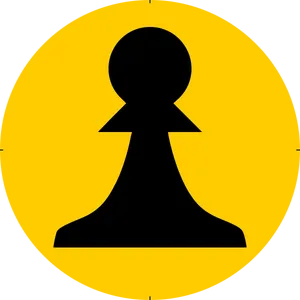 Black Chess Pawn Icon PNG