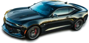 Black Chevrolet Camaro Sports Car PNG image