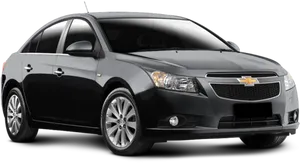 Black Chevrolet Sedan Profile View PNG