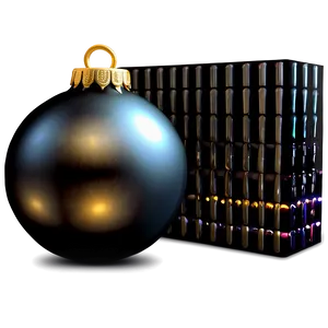 Black Christmas Ornaments PNG 13
