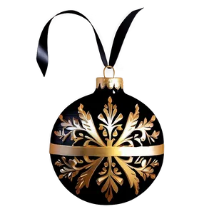 Black Christmas Ornaments PNG 83