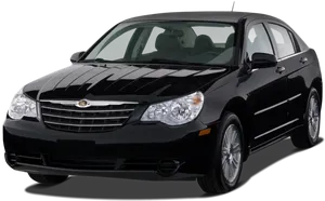 Black Chrysler Sedan Profile PNG
