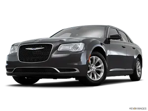 Black Chrysler Sedan Profile View PNG image