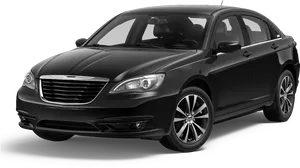 Black Chrysler Sedan Profile View PNG image