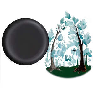 Black Circle Matte Finish PNG 21 PNG