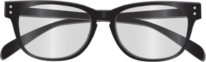 Black Classic Eyeglasses PNG image