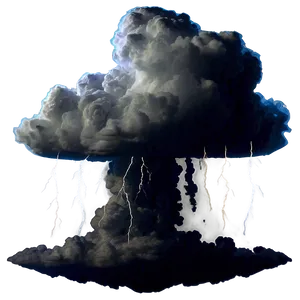 Black Clouds And Lightning Png 06252024 PNG image