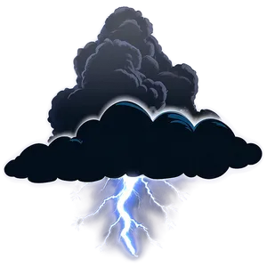 Black Clouds And Lightning Png 13 PNG image