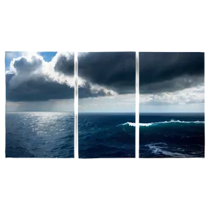 Black Clouds At Sea PNG Bqw