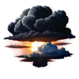 Black Clouds Sunset Png 5 PNG image