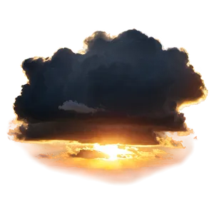 Black Clouds Sunset PNG 94