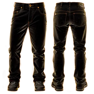 Black Corduroy Pants PNG 06212024