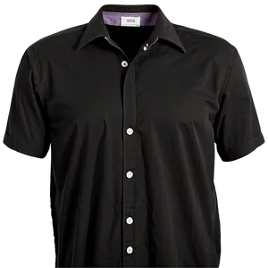 Black Cotton Shirt Png 05252024 PNG image