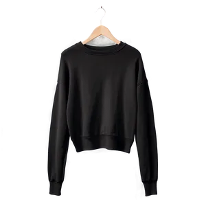 Black Crew Neck Sweater Png Akv37 PNG image