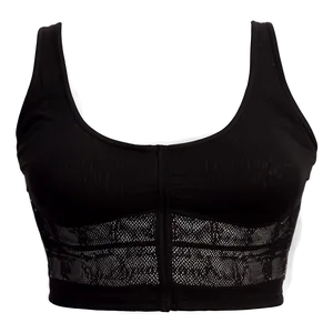 Black Crop Top Angles PNG Ghe