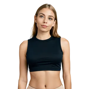 Black Crop Top Cuts PNG Twj
