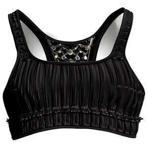Black Crop Top Details PNG Idj