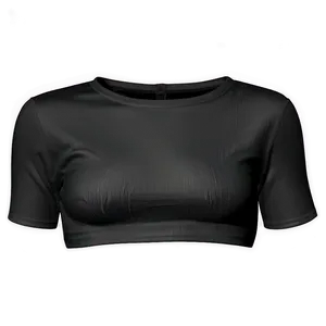 Black Crop Top Fabric PNG 62
