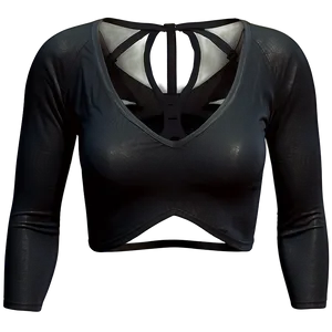 Black Crop Top Highlights PNG Nuw