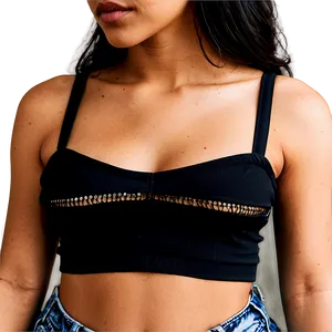 Black Crop Top Outfit Png 06282024 PNG image