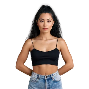 Black Crop Top Perspectives PNG 06282024