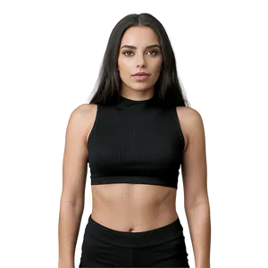 Black Crop Top Variations PNG 34