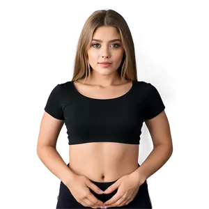 Black Crop Top Visuals PNG 06282024